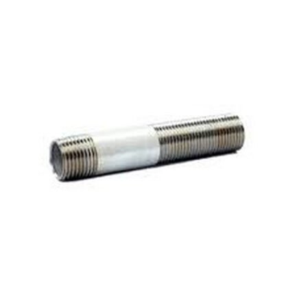 Standard GI 3/4 Inch Barrel Nipple, Galvanized Iron, Threaded
