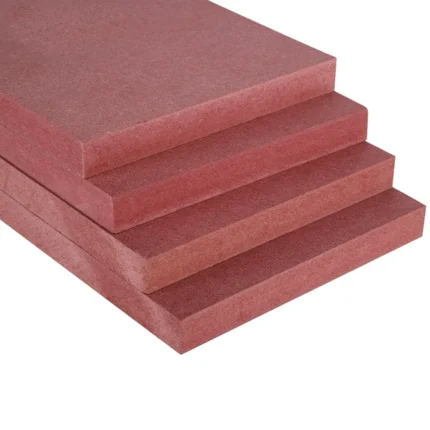 Standard Red Laminated MDF Board, 2440mm x 1220mm x 18mm