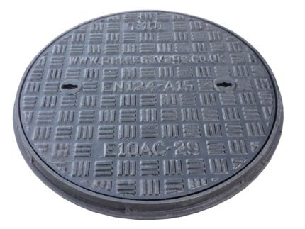 Standard 450 x 450mm Square Manhole Cover, Cast Iron, A15 Load Rated
