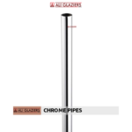Standard 1-Inch Chrome Pipe, 10ft Length, Heavy-Duty Decorative Tube