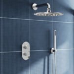 Trade Grade Round 200mm Chrome Shower Head, 1/2" BSP, Anti-Clog