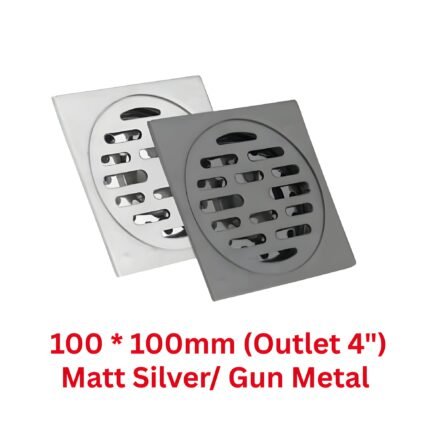 Standard 100mm Metallic Floor Trap, Stainless Steel, Anti-Odor