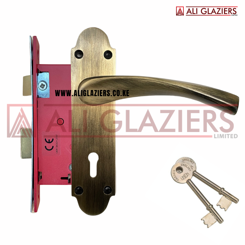 Union 2 Lever Mortice Sashlock with Brass Handles Union 2 Lever Mortice Sashlock with Brass Handles
