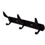 N042 3-Hook Coat Hanger Bar Black