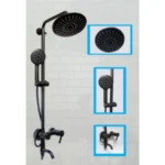 3 Way Black Shower Set
