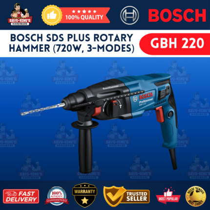Bosch GBH 220 Professional 720W SDS Plus Rotary Hammer, 2.0J