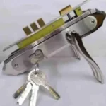 301 NBGP Cylinder Door Lock, Silver & Gold Dual-Tone Finish, Rim Type - Image 2
