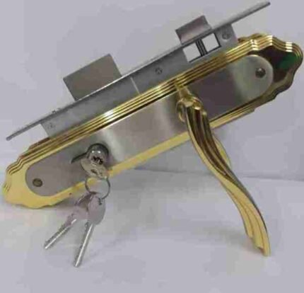 NBNP 301 Cylinder Door Lock, Silver and Gold Dual-Tone Finish