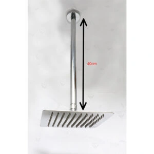 40CM Ceiling Shower Arm + 8″ Square Shower Head – Mirror