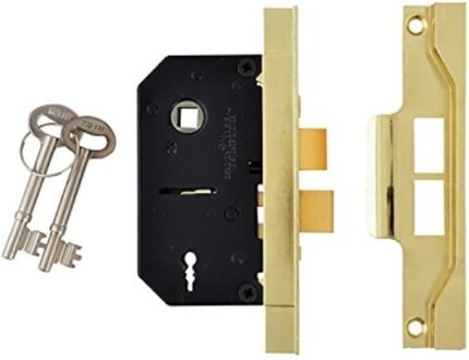 Union 2 Lever Mortice Sashlock with Brass Handles