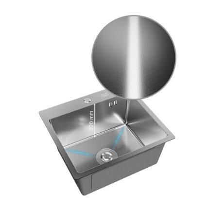Trade Grade 5045 Series 50 x 45cm Stainless Single Bowl Sink, Matt Finish