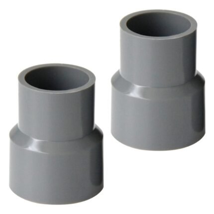 Coninx PVC Gutter Connector, Push-Fit Joint with Seals, Grey