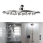 Trade Grade Round 200mm Chrome Shower Head, 1/2" BSP, Anti-Clog