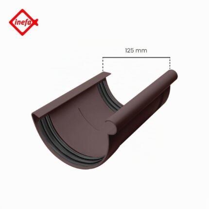 Standard 125mm uPVC Gutter Connector, UV Stabilized, Black