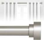 Antique Silver Curtain Rod, 28mm Diameter, Heavy Duty Steel