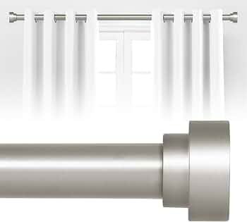 Antique Silver Curtain Rod, 28mm Diameter, Heavy Duty Steel