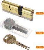 NBNP 90mm Cylinder Lock, Euro Profile, Double Keyed, Satin Silver