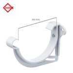Trade Grade PVC Gutter Support Bracket, 110mm Half-Round, UV-Stabilized