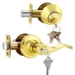 51 NBGP Cylinder Door Lock, Dual Tone Silver & Gold, Mortice Set