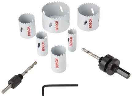 Bosch 9pc Bi-Metal Holesaw Plumber Set, 19-51mm, Power Change
