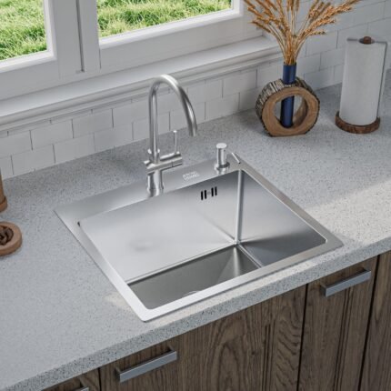 Trade Grade 5045 Series 50 x 45cm Stainless Single Bowl Sink, Matt Finish