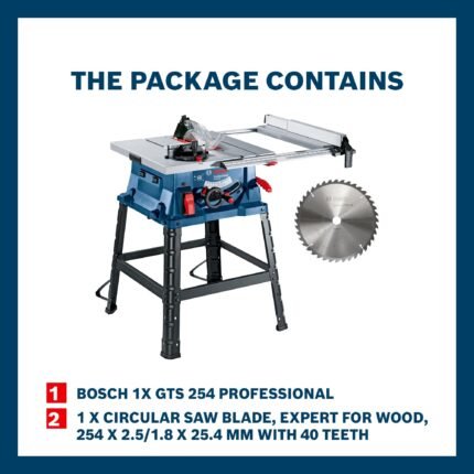 Bosch GTS 254 Professional 1800W Table Saw, 254mm Blade