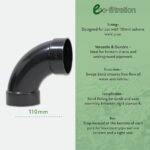 Trade Grade PVC Inspection Bend 4 Inch, 110mm, Solvent Weld