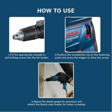 Bosch GTB 650 Drywall Screwdriver, 650W, 5000 RPM