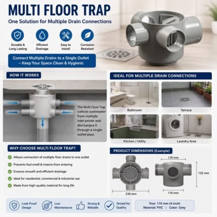Standard 110mm (4 Inch) PVC Gully Trap, Wastewater Drainage Fitting