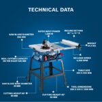 Bosch GTS 254 Professional 1800W Table Saw, 254mm Blade