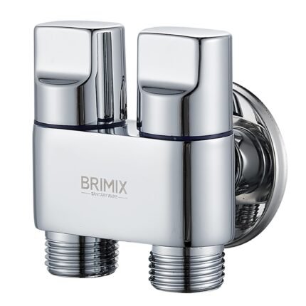 Brimix 1/2 Inch Angle Valve, Chrome Plated Brass