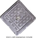 Standard 12" x 12" Cast Iron Manhole Cover, Square, Heavy Duty
