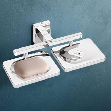 Standard Square Stainless Steel Soap Dish, Wall Mounted, 304 Grade