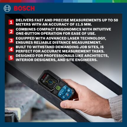 Bosch GLM 50-27 CG Green Laser Measure, 50m Range, IP65 Rated