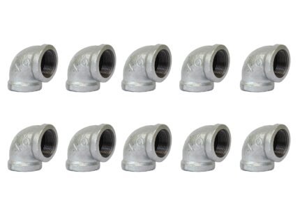 Standard 3/4 Inch Galvanized Iron GI Elbow, 90-Degree Threaded