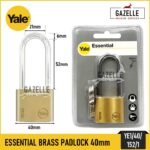 Yale 70mm Brass Padlock, Hardened Steel Shackle