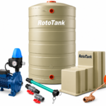 RotoTank 4000L Cylindrical Water Tank, UV-Stabilized Polyethylene