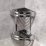 Generic Double Corner Chrome Plated Soap Basket, Stainless Steel