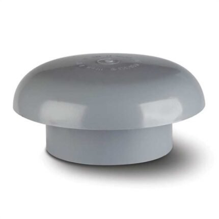 Standard Waste Vent Cowl 110mm uPVC Grey