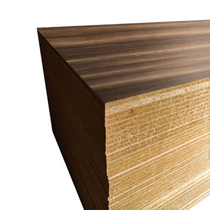 Standard Dark Walnut Laminated Particle Board 8ft x 4ft x 18mm