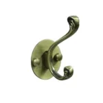 N094 Single Hook Double Antique Brass