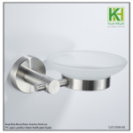 Standard Round Stainless Steel Soap Dish, 304 Grade, Wall-Mounted