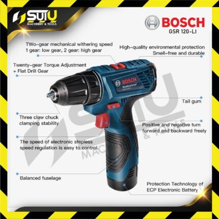 Bosch GDR 120-LI 12V Cordless Impact Driver, 100Nm, 2x 2.0Ah Kit
