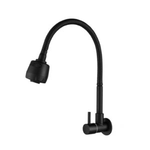 Black Flex Kitchen Bib Tap (KS9045)