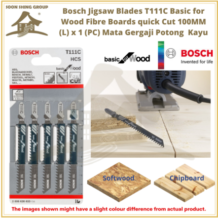 Bosch T 111 C Jigsaw Blade, Basic for Wood, 100mm