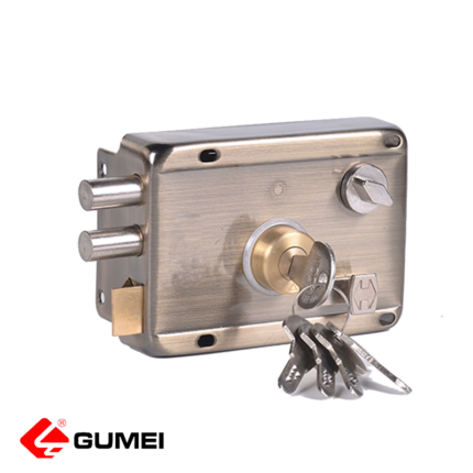 NBNP 301 Silver Cylinder Rim Lock, 60mm Backset