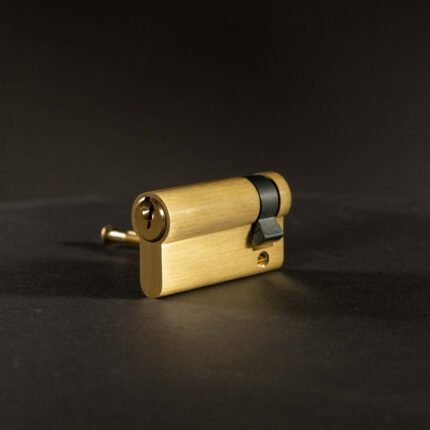 Centurion Antique Brass Euro Cylinder Lock, 70mm Double Profile