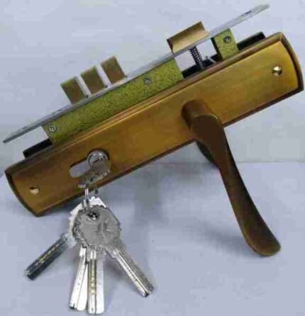 ACC 62mm Cylinder Door Lock, Antique Green Finish, 3 Keys