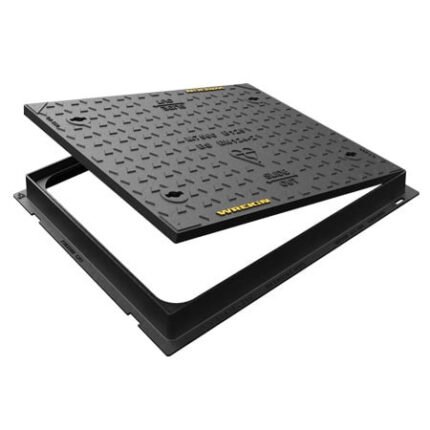 Resintuff Fiber Manhole Cover, 450mm x 600mm, B125 Load Rated