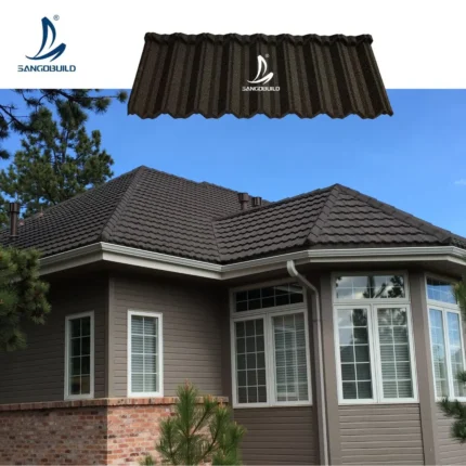Tactile Classic Profile Stone Coated Steel Roofing Tile, Cafe Shade, 0.4mm